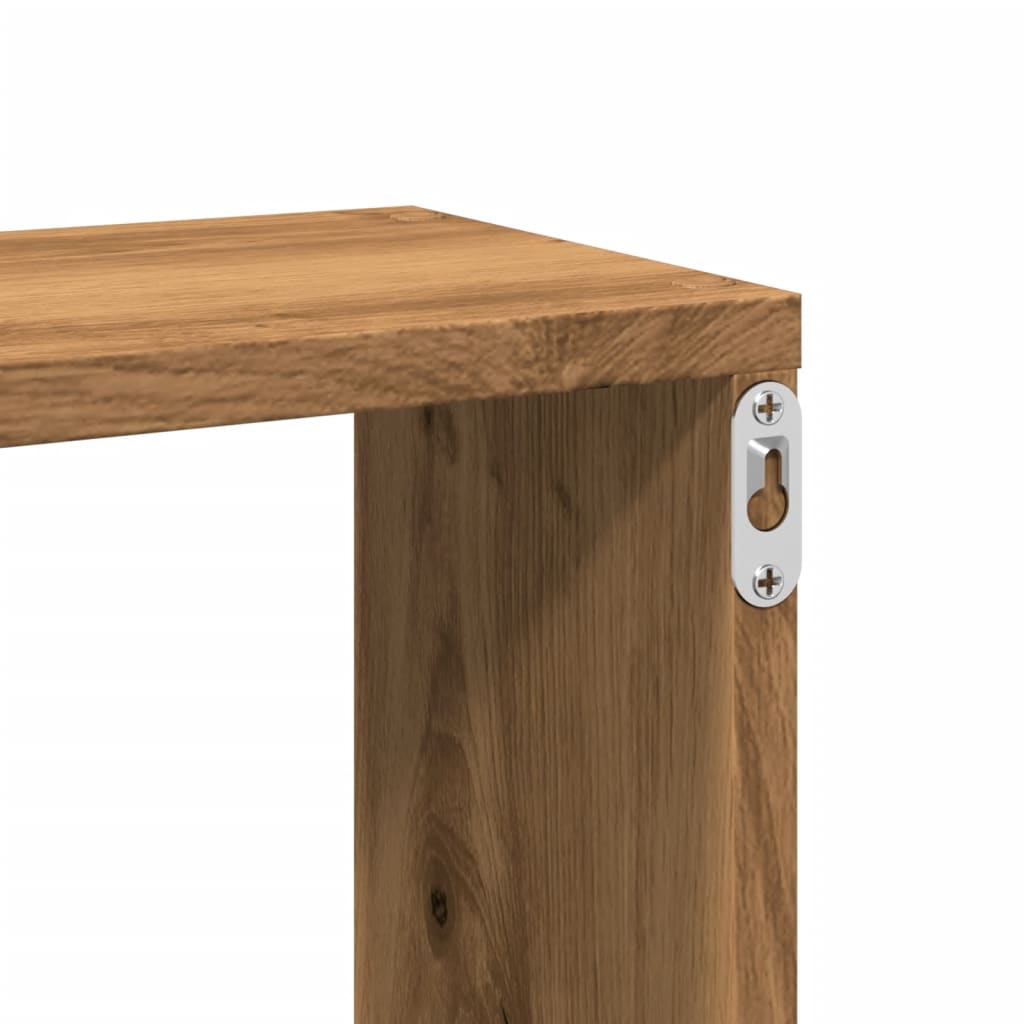 Étagère murale chêne artisanal 167,5x18x68 cm bois ingénierie
