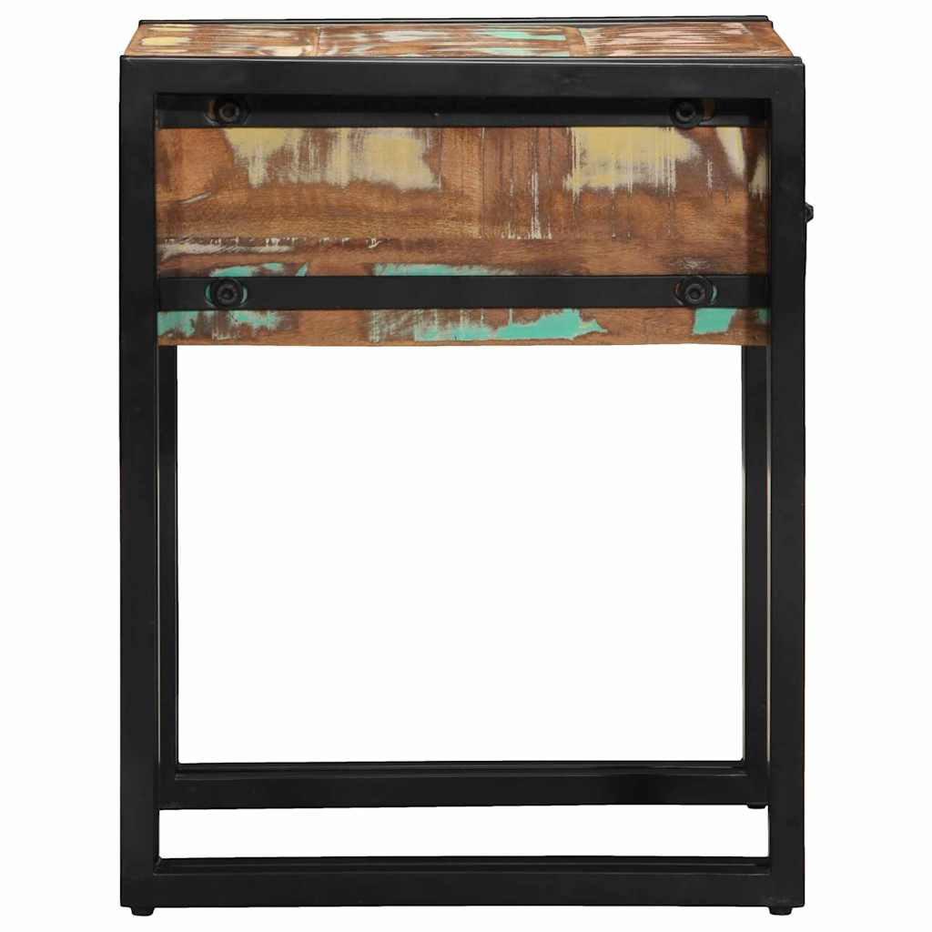 Table d'appoint 40 x 40 x 50 cm bois de récupération massif