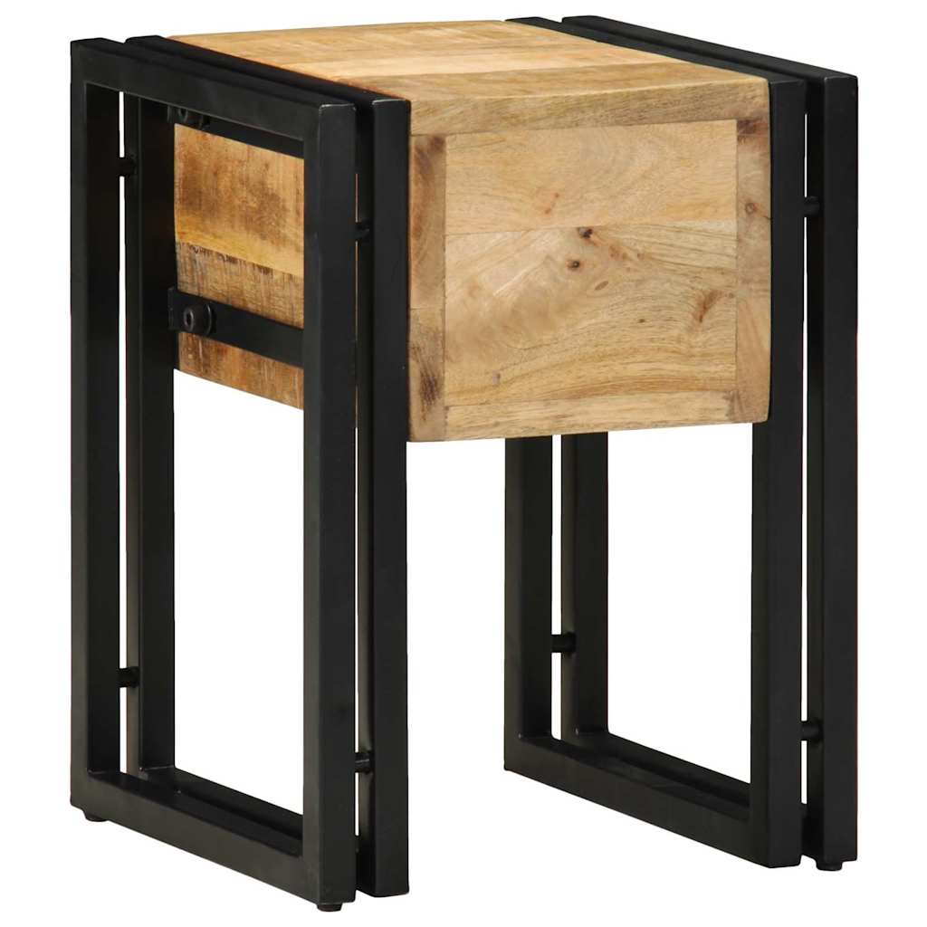 Table d'appoint Marron 30 x 30 x 40 cm bois de manguier massif