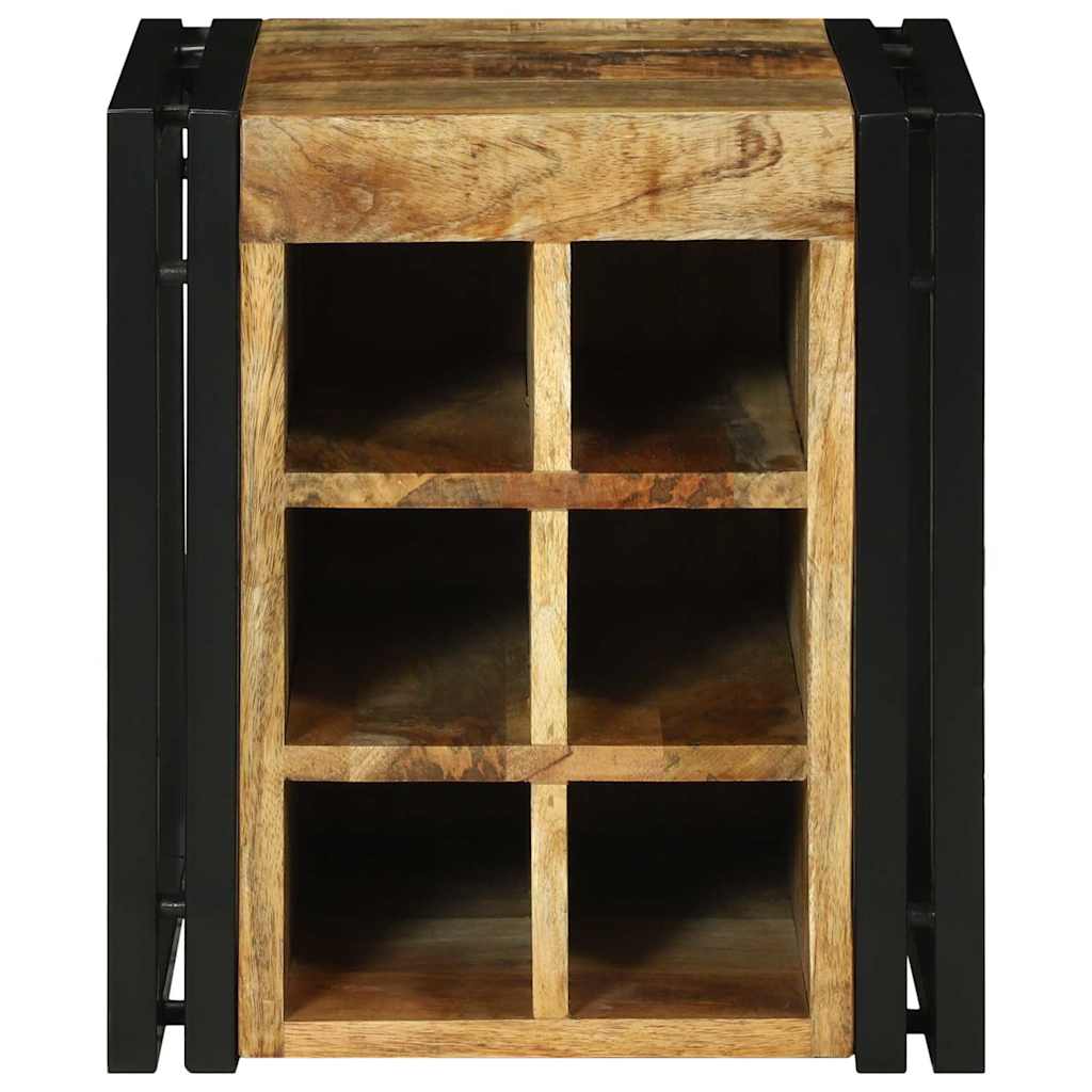 Étagère à vin Marron 34.5 x 35 x 39 cm Bois de manguier massif