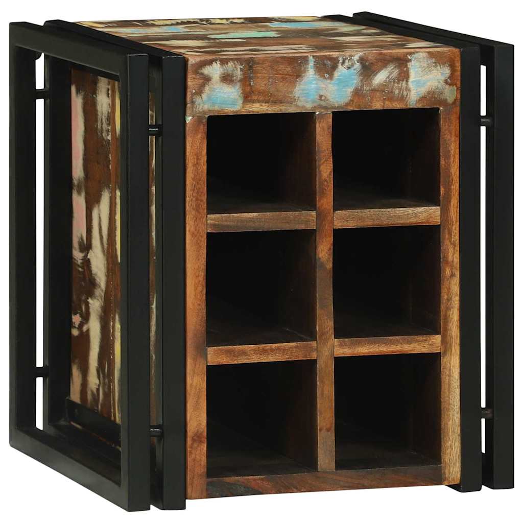 Étagère à vin 34.5 x 35 x 39 cm Bois massif de récupération