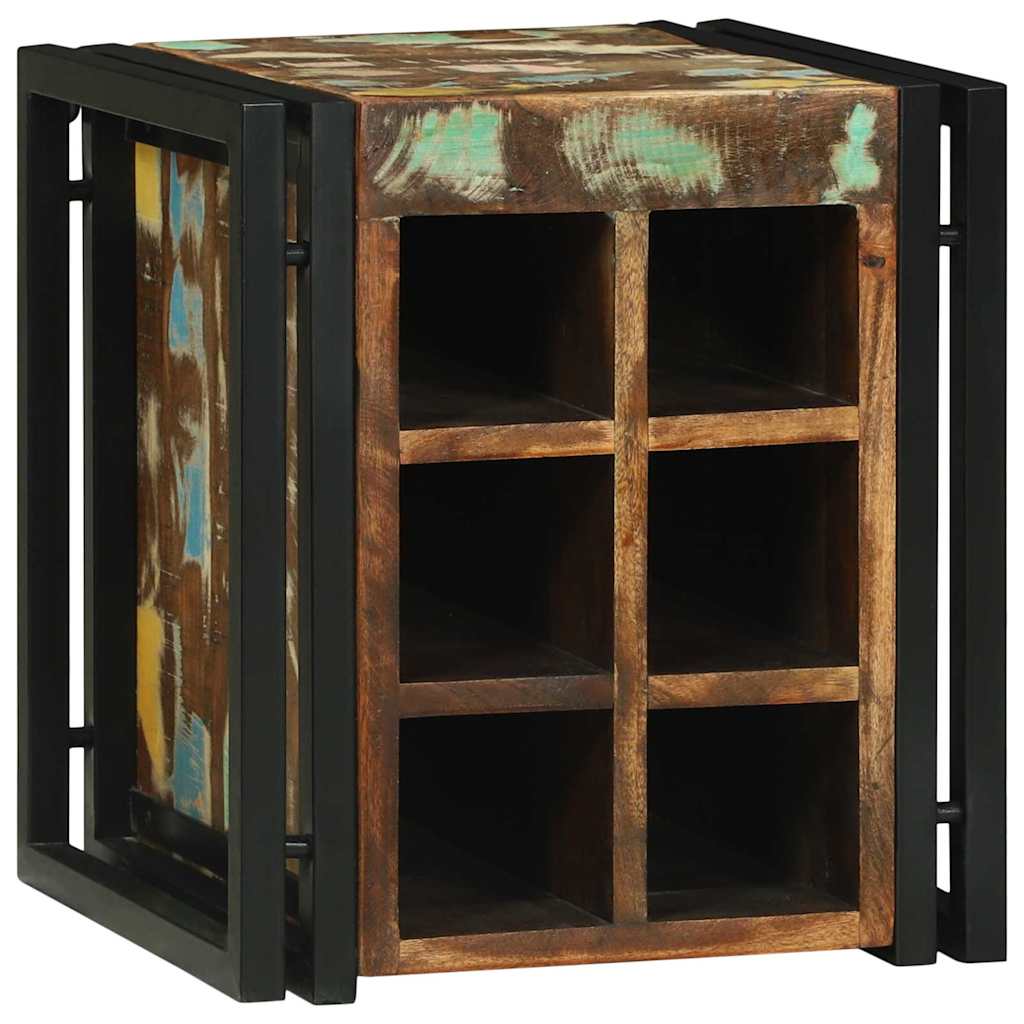 Étagère à vin 34.5 x 35 x 39 cm Bois massif de récupération