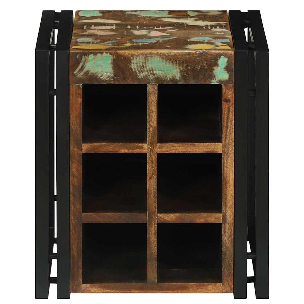 Étagère à vin 34.5 x 35 x 39 cm Bois massif de récupération
