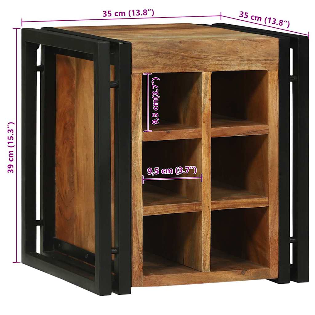 Étagère à vin Marron 34.5 x 35 x 39 cm Bois d'acacia massif