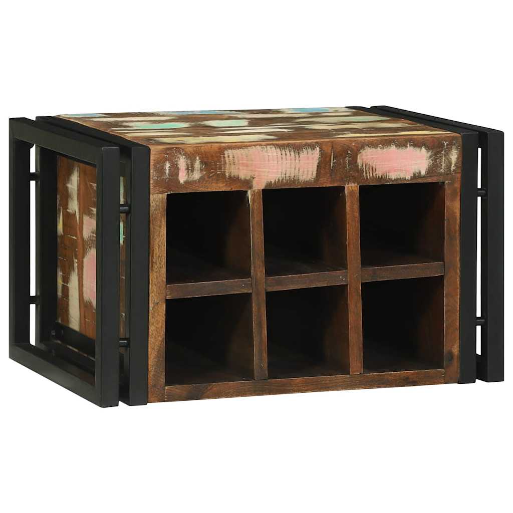 Étagère à vin 46 x 35 x 27.5 cm Bois massif de récupération