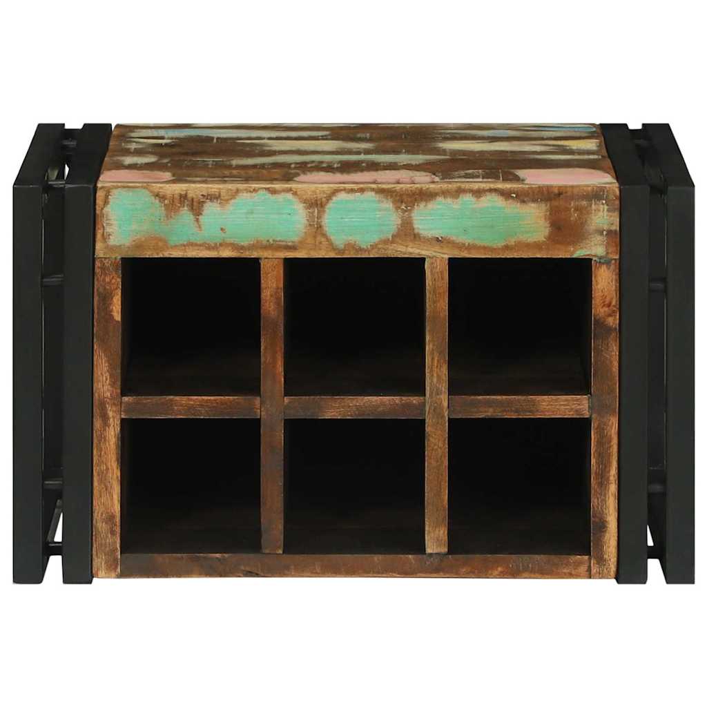 Étagère à vin 46 x 35 x 27.5 cm Bois massif de récupération