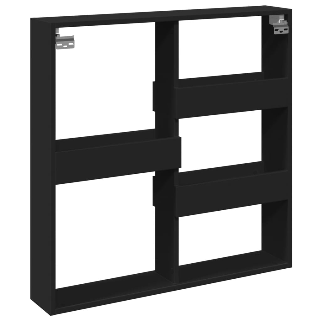 Armoire murale noir 80x15x80 cm bois d'ingénierie