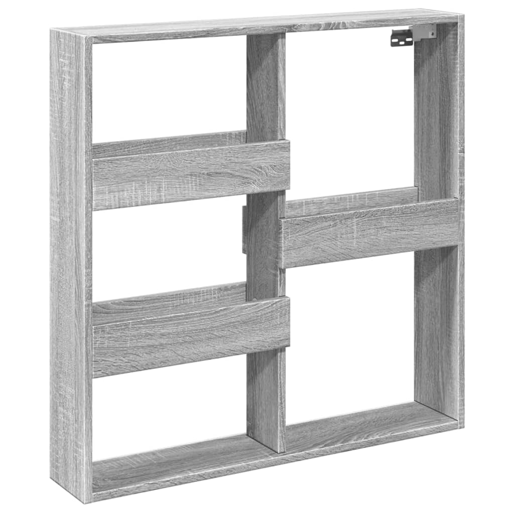 Armoire murale sonoma gris 80x15x80 cm bois d'ingénierie