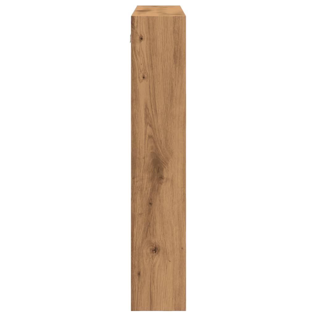 Armoire murale chêne artisanal 80x15x80 cm bois d'ingénierie