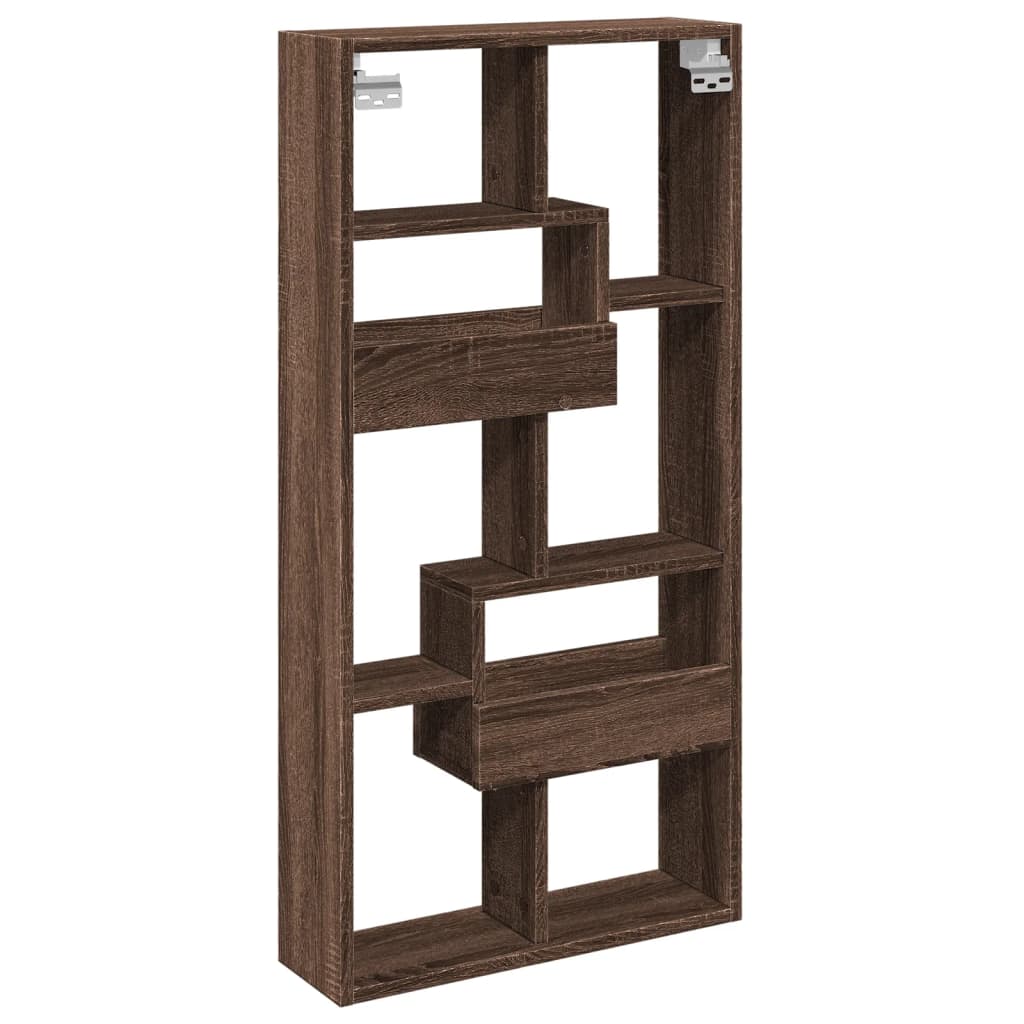 Armoire murale chêne marron 50x15x100 cm bois d'ingénierie