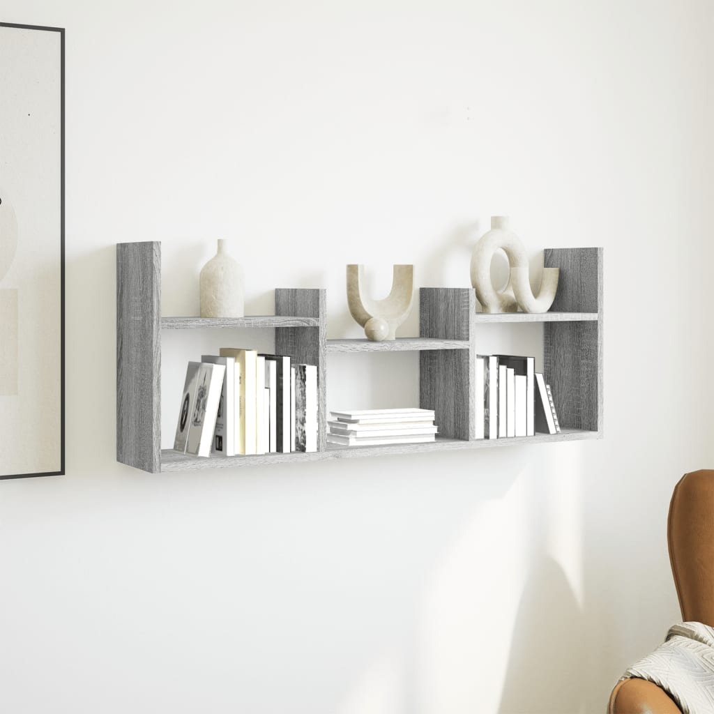 Armoire murale 100x18x40 cm sonoma gris bois d'ingénierie