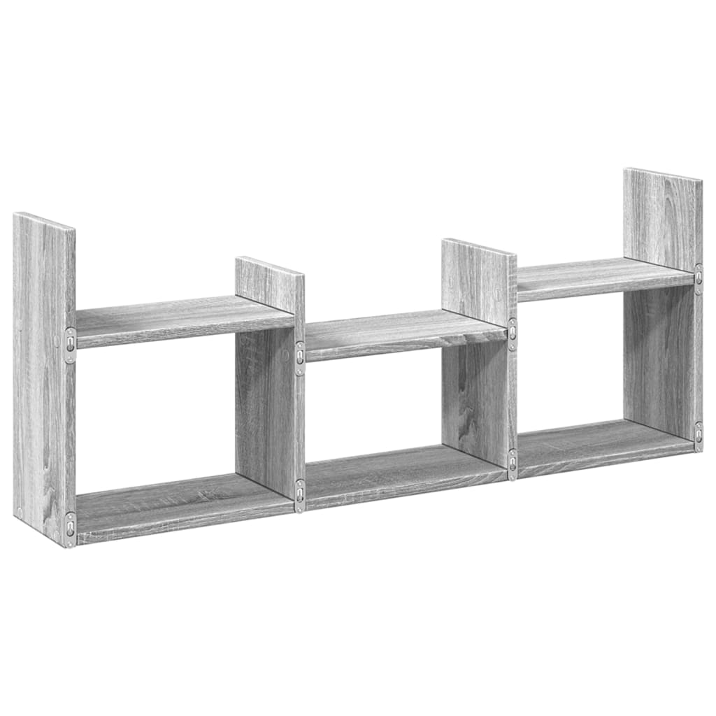 Armoire murale 100x18x40 cm sonoma gris bois d'ingénierie