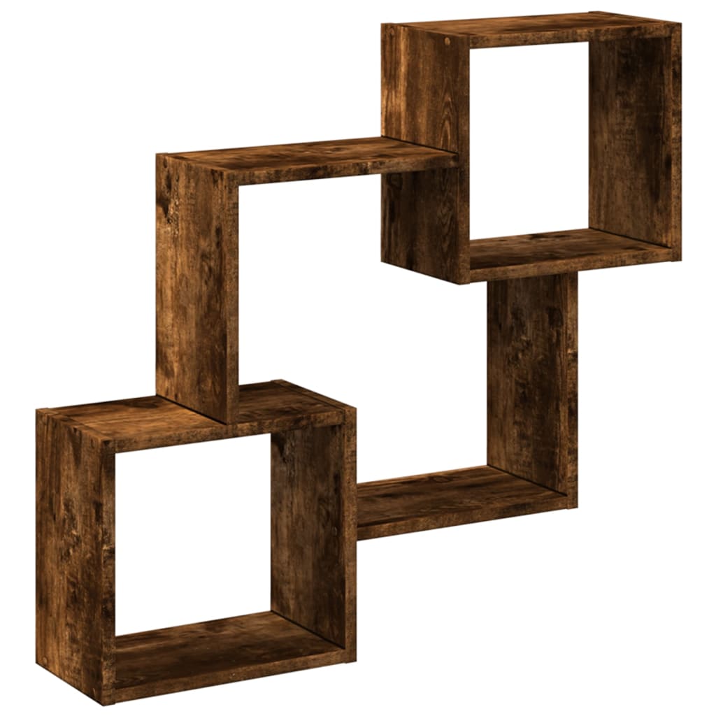 Armoire murale 78x18x71 cm chêne fumé d'ingénierie