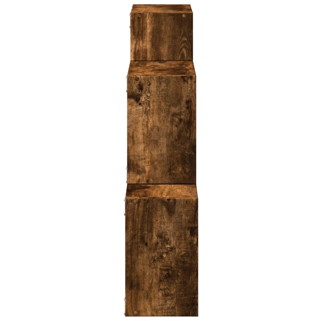 Armoire murale 78x18x71 cm chêne fumé d'ingénierie