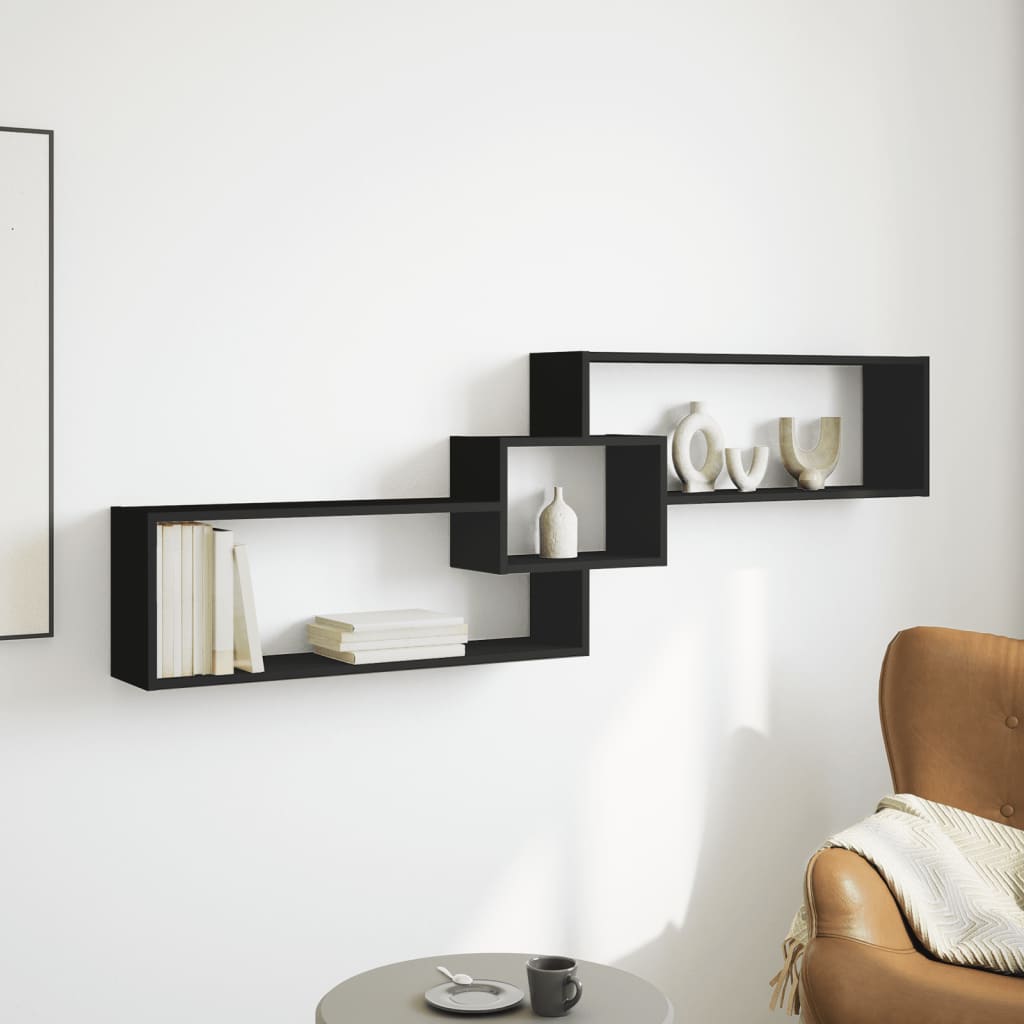 Armoire murale 158x18x53 cm noir bois d'ingénierie