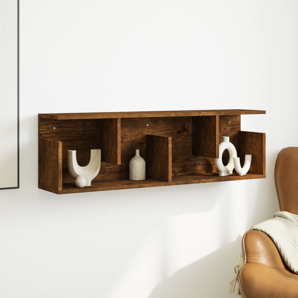 Armoire murale 100x20x30 cm chêne fumé bois d'ingénierie