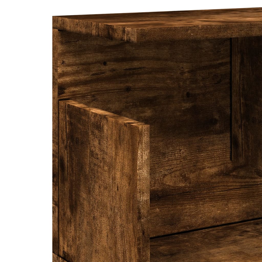 Armoire murale 100x20x30 cm chêne fumé bois d'ingénierie