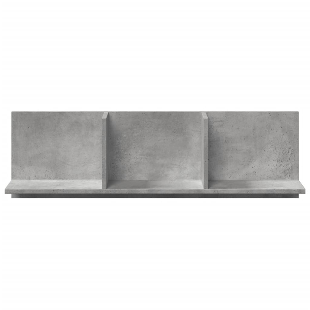 Armoire murale 100x16,5x30 cm gris béton bois d'ingénierie