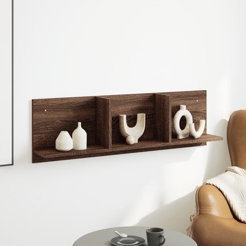 Armoire murale 100x16,5x30 cm chêne marron bois d'ingénierie