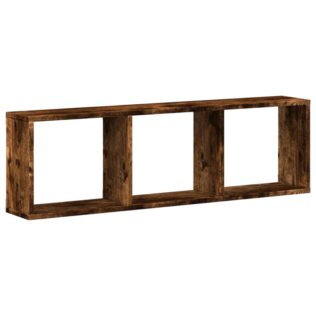 Armoire murale 100x16x30 cm chêne fumé bois d'ingénierie