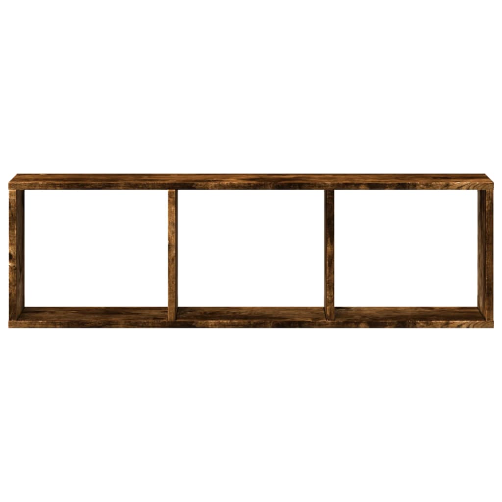 Armoire murale 100x16x30 cm chêne fumé bois d'ingénierie