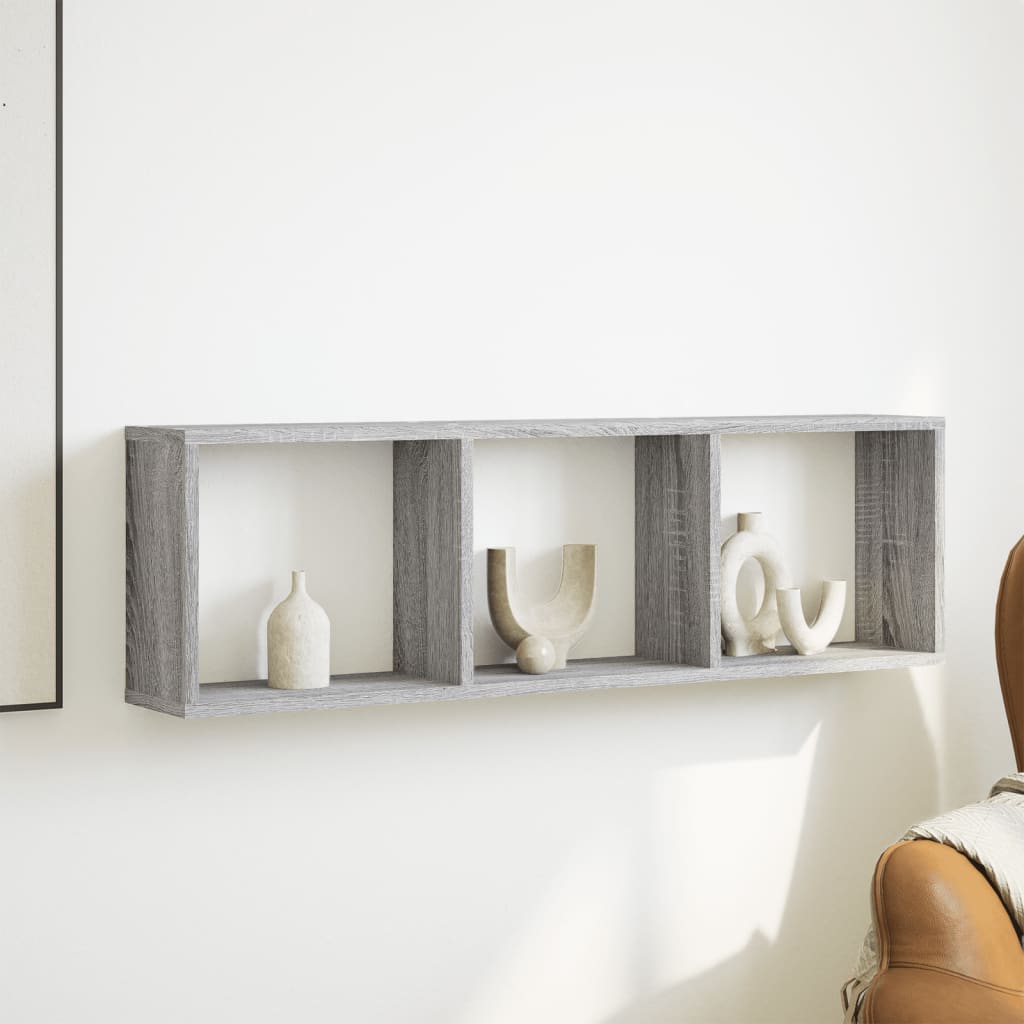 Armoire murale 100x16x30 cm sonoma gris bois d'ingénierie