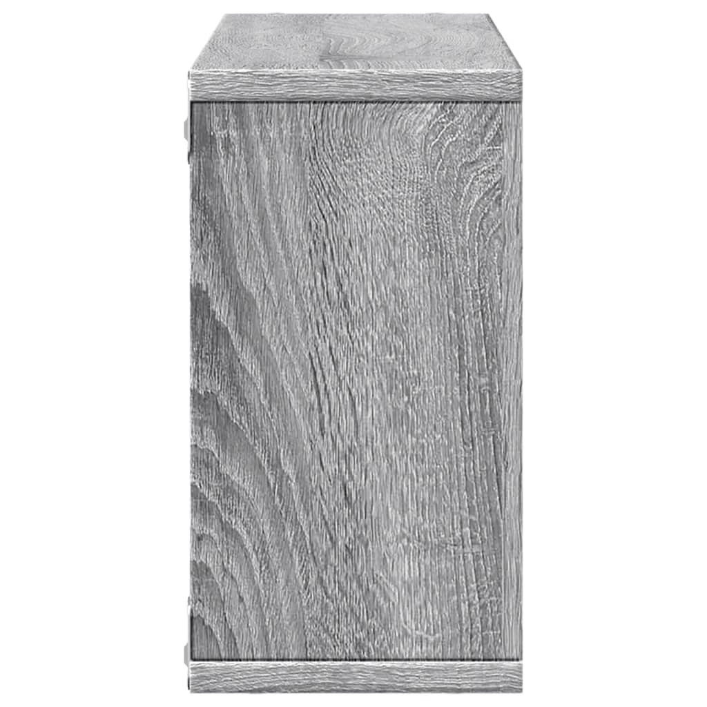 Armoire murale 100x16x30 cm sonoma gris bois d'ingénierie