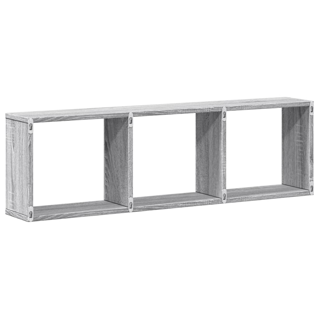 Armoire murale 100x16x30 cm sonoma gris bois d'ingénierie