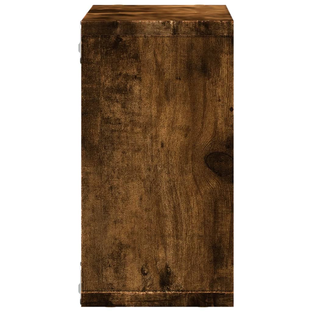 Armoire murale 60x16x30 cm chêne fumé bois d'ingénierie