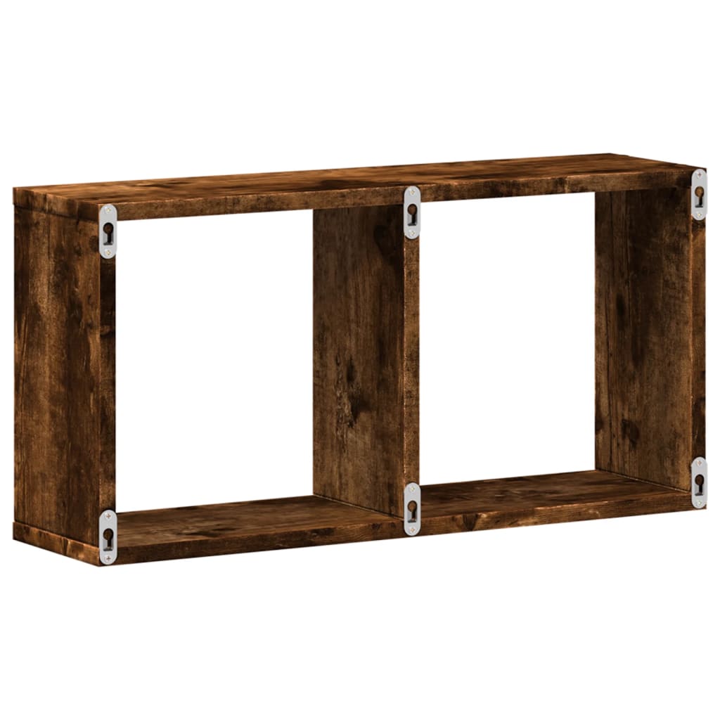 Armoire murale 60x16x30 cm chêne fumé bois d'ingénierie