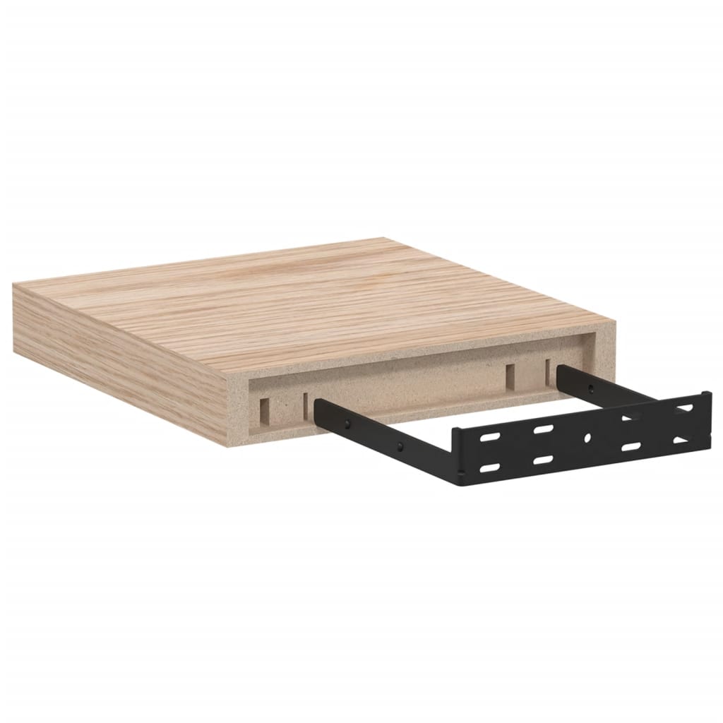 Étagères flottantes 2 pcs 23x23,5x4 cm bois d'ingénierie