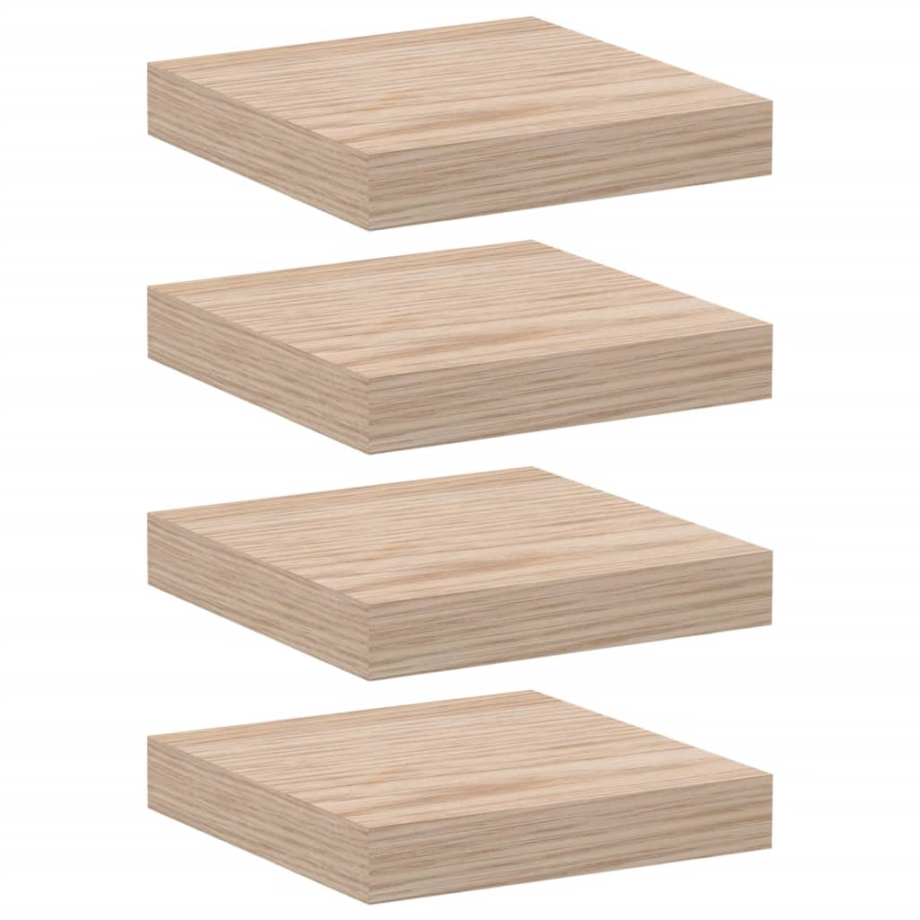 Étagères flottantes 4 pcs 23x23,5x4 cm bois d'ingénierie