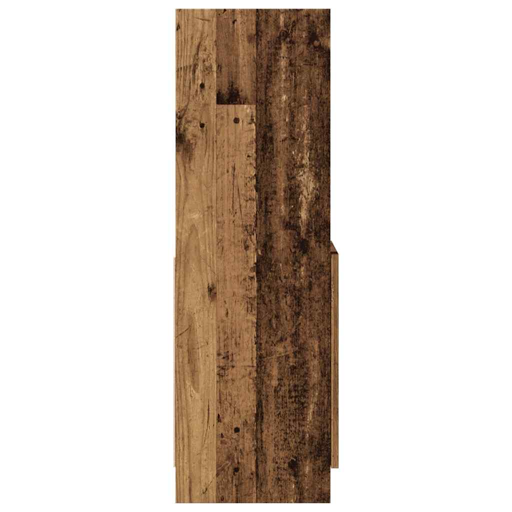 Buffet haut vieux bois 92x33x100 cm bois d'ingénierie