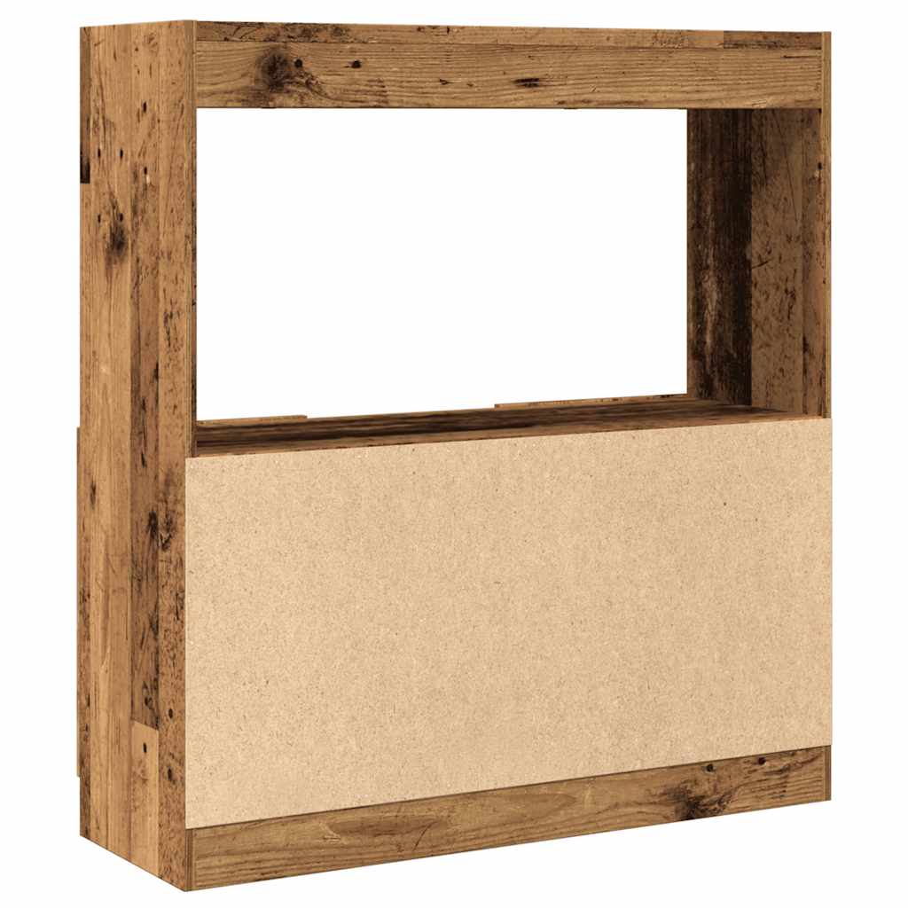 Buffet haut vieux bois 92x33x100 cm bois d'ingénierie