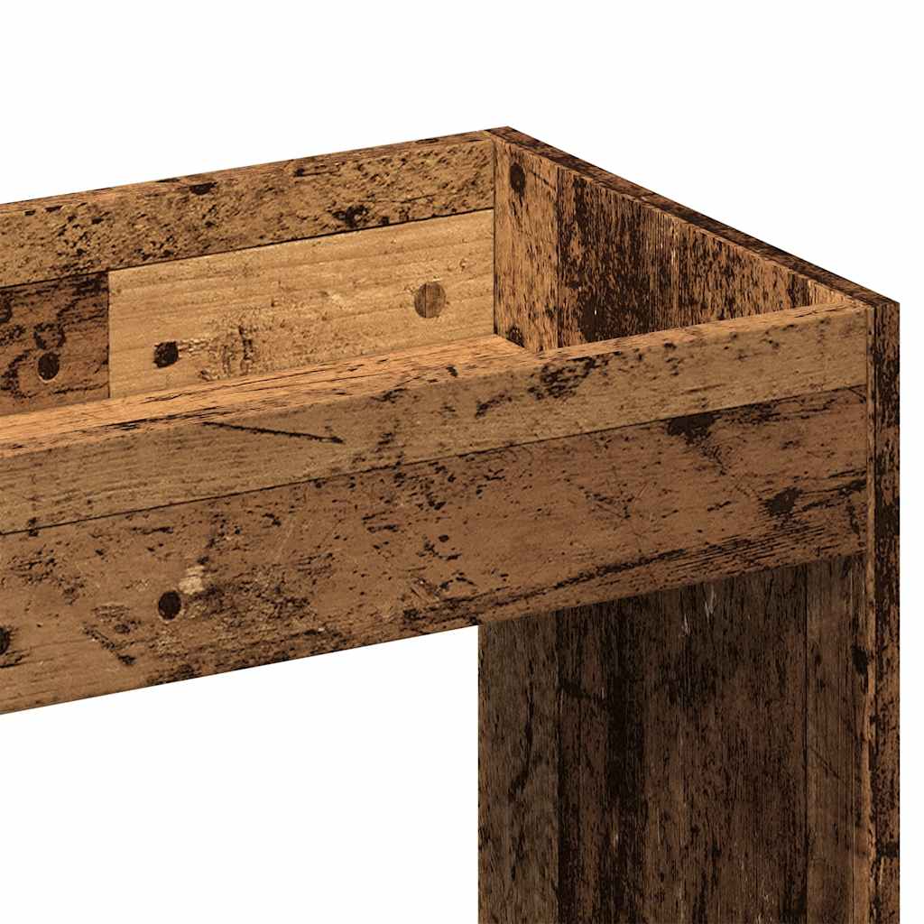 Buffet haut vieux bois 92x33x100 cm bois d'ingénierie