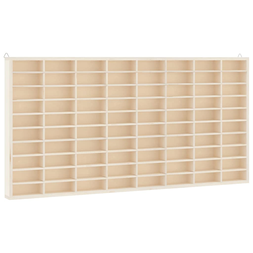 Vitrine de collection en bois avec 80 compartiments