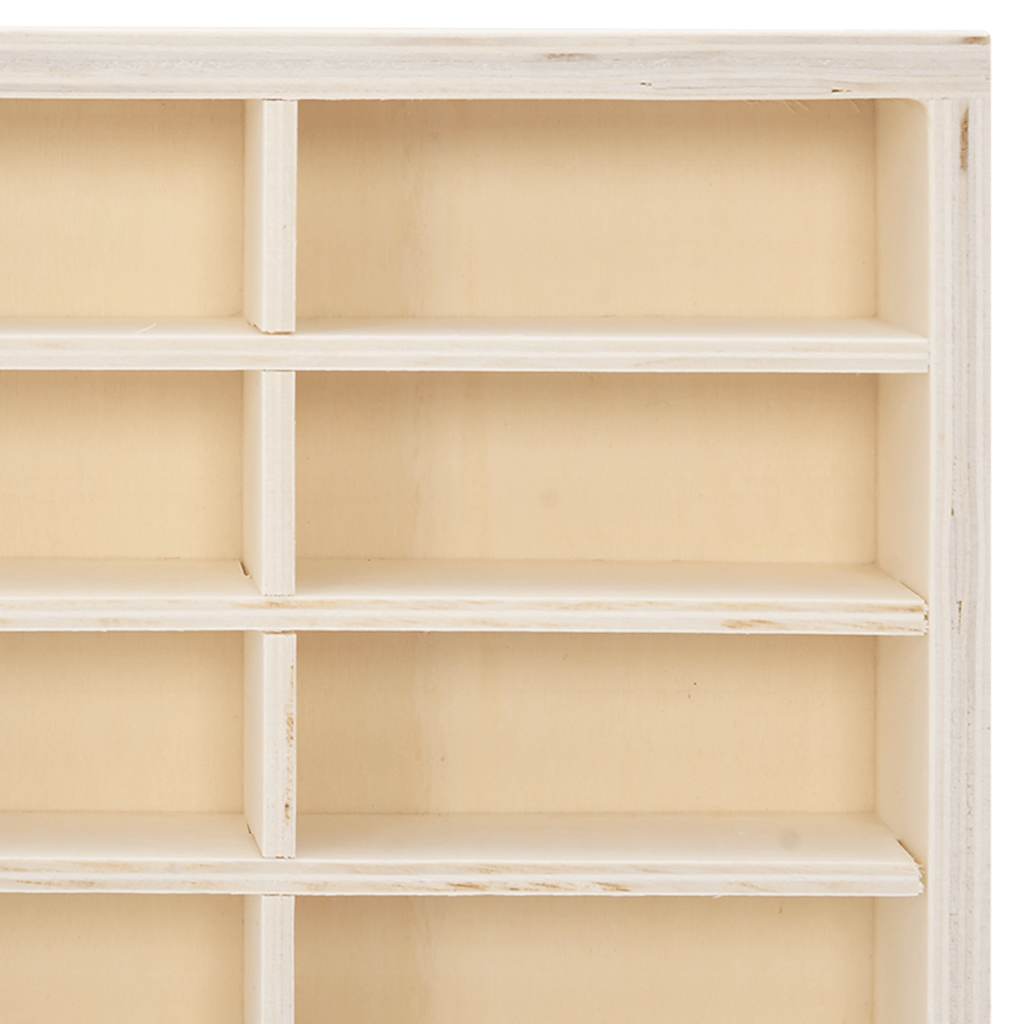 Vitrine de collection en bois avec 80 compartiments