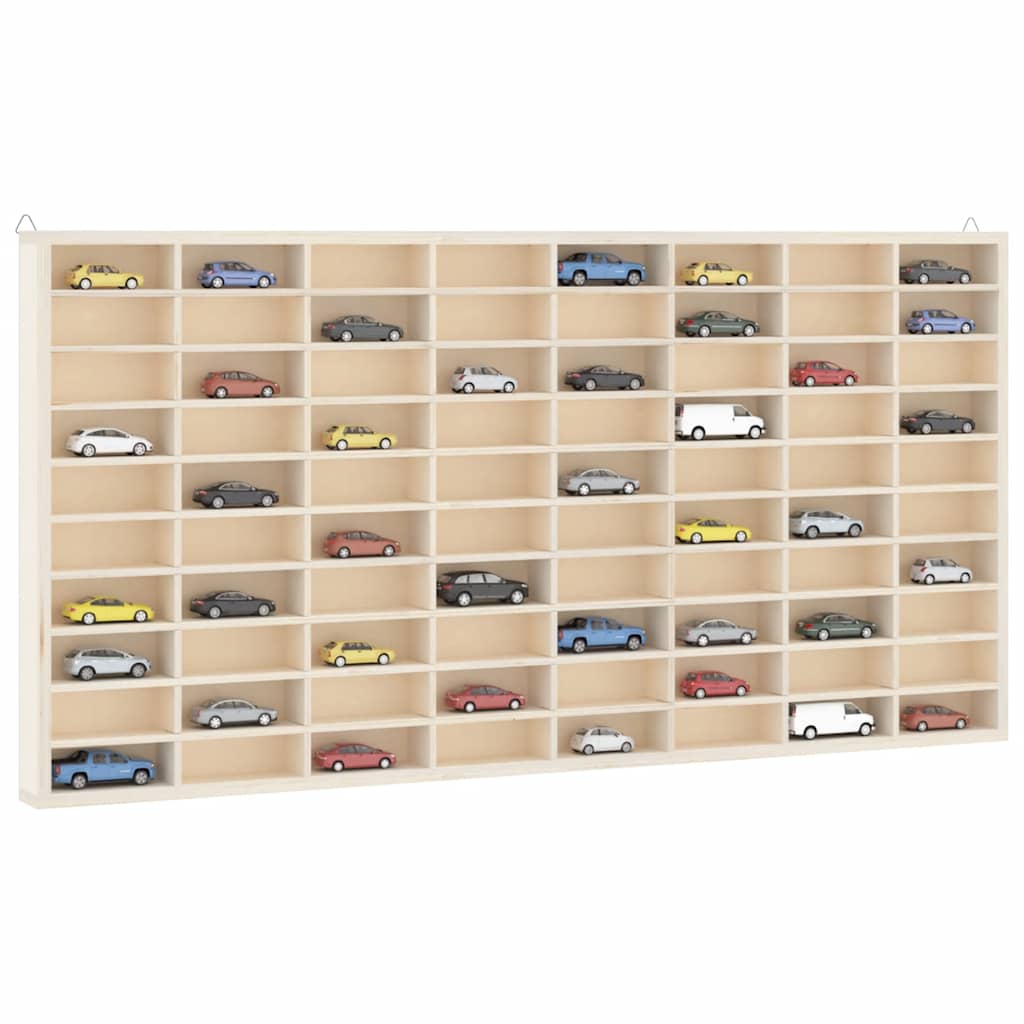 Vitrine de collection en bois avec 80 compartiments