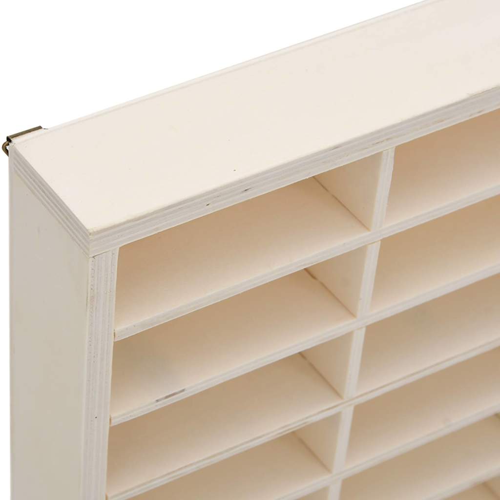 Vitrine de collection en bois avec 60 compartiments