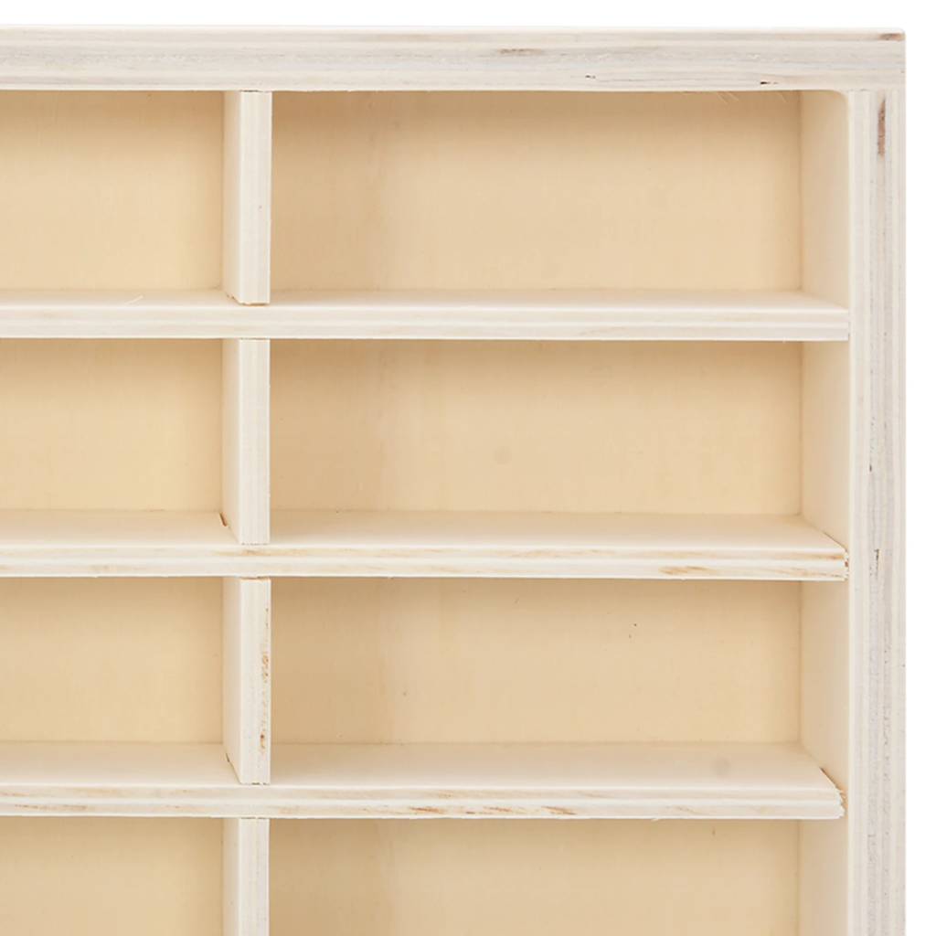 Vitrine de collection en bois avec 60 compartiments