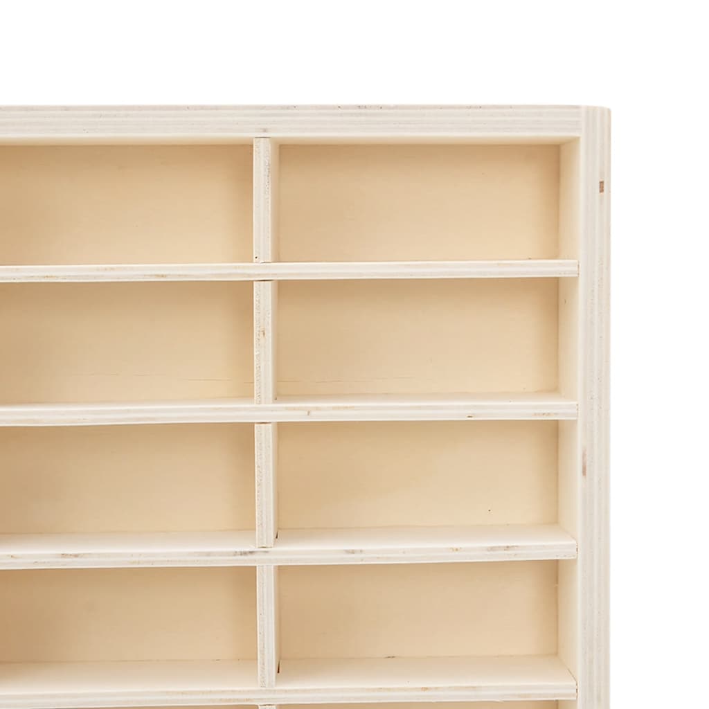 Vitrine de collection en bois avec 56 compartiments