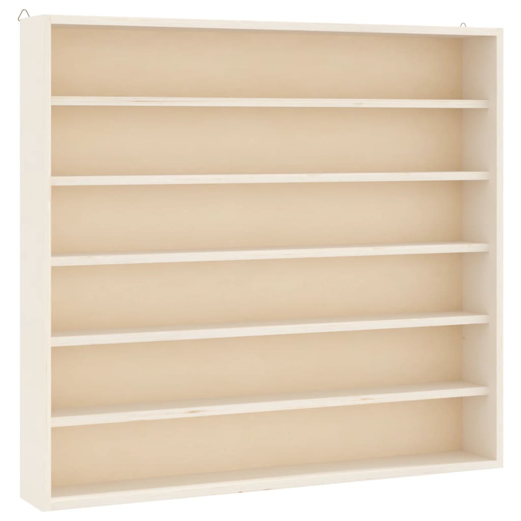 Vitrine de collection en bois avec 6 étagères 60x8,5x55 cm