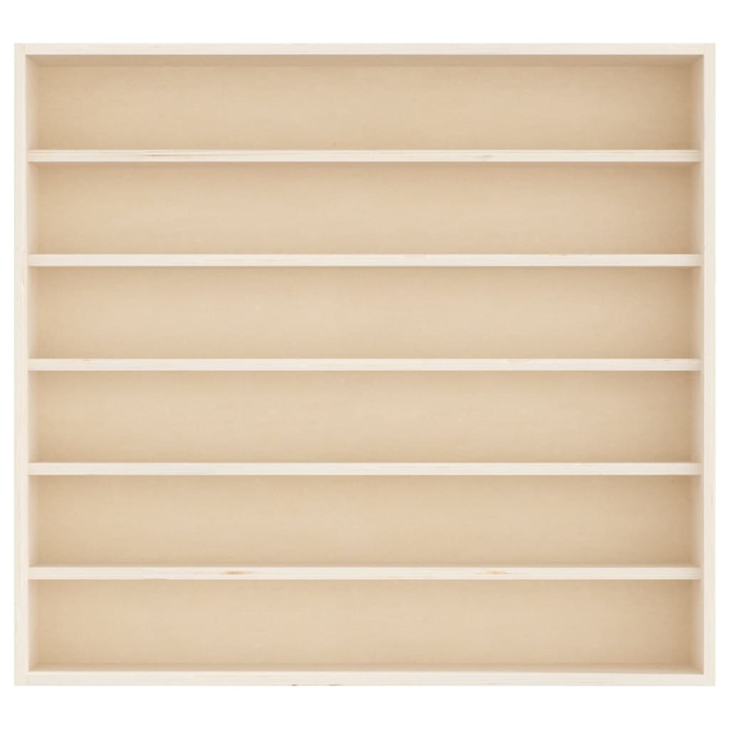 Vitrine de collection en bois avec 6 étagères 60x8,5x55 cm