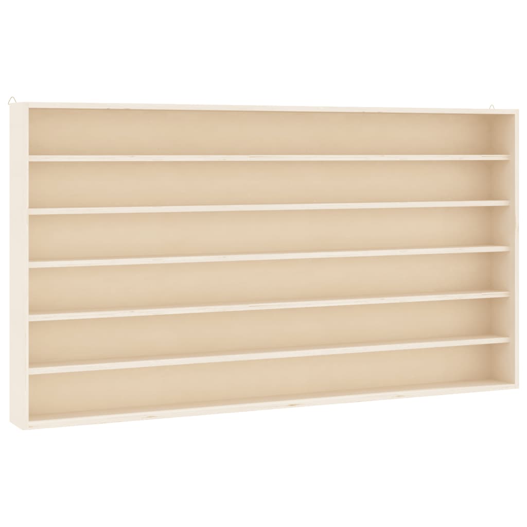 Vitrine de collection en bois avec 6 étagères 100x8,5x55 cm
