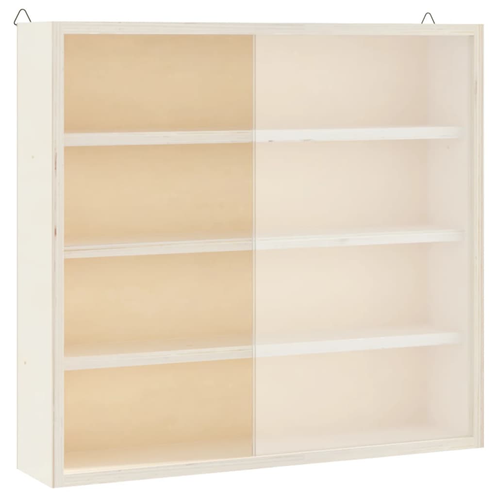 Vitrine de collection en bois avec portes 40x8,5x37cm