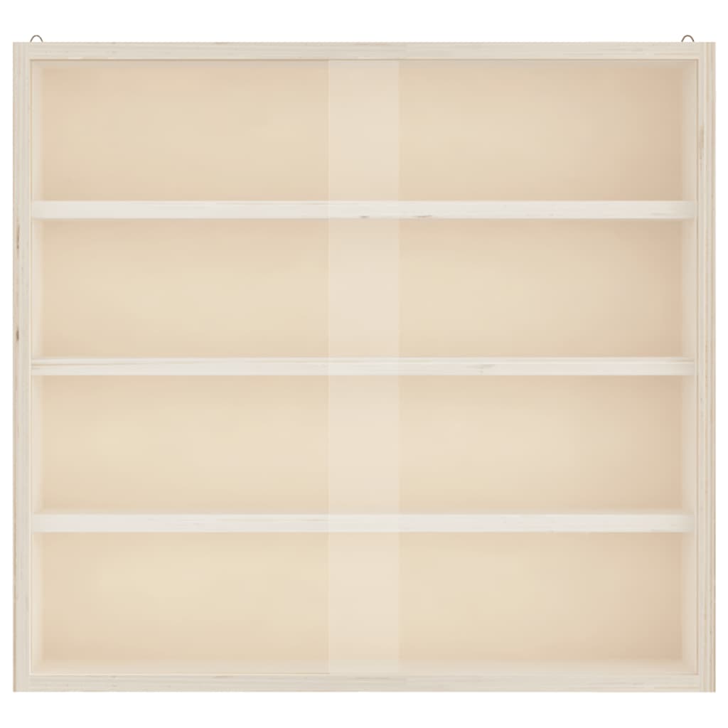 Vitrine de collection en bois avec portes 40x8,5x37cm