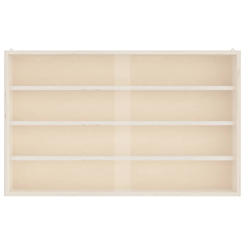 Vitrine de collection en bois avec portes 60x8,5x37 cm