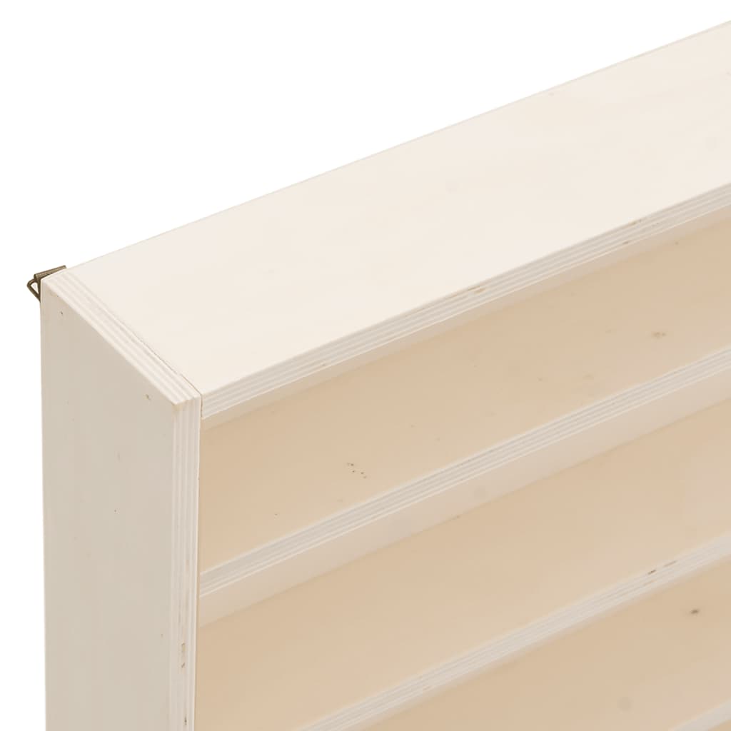 Vitrine de collection en bois avec portes 60x8,5x37 cm