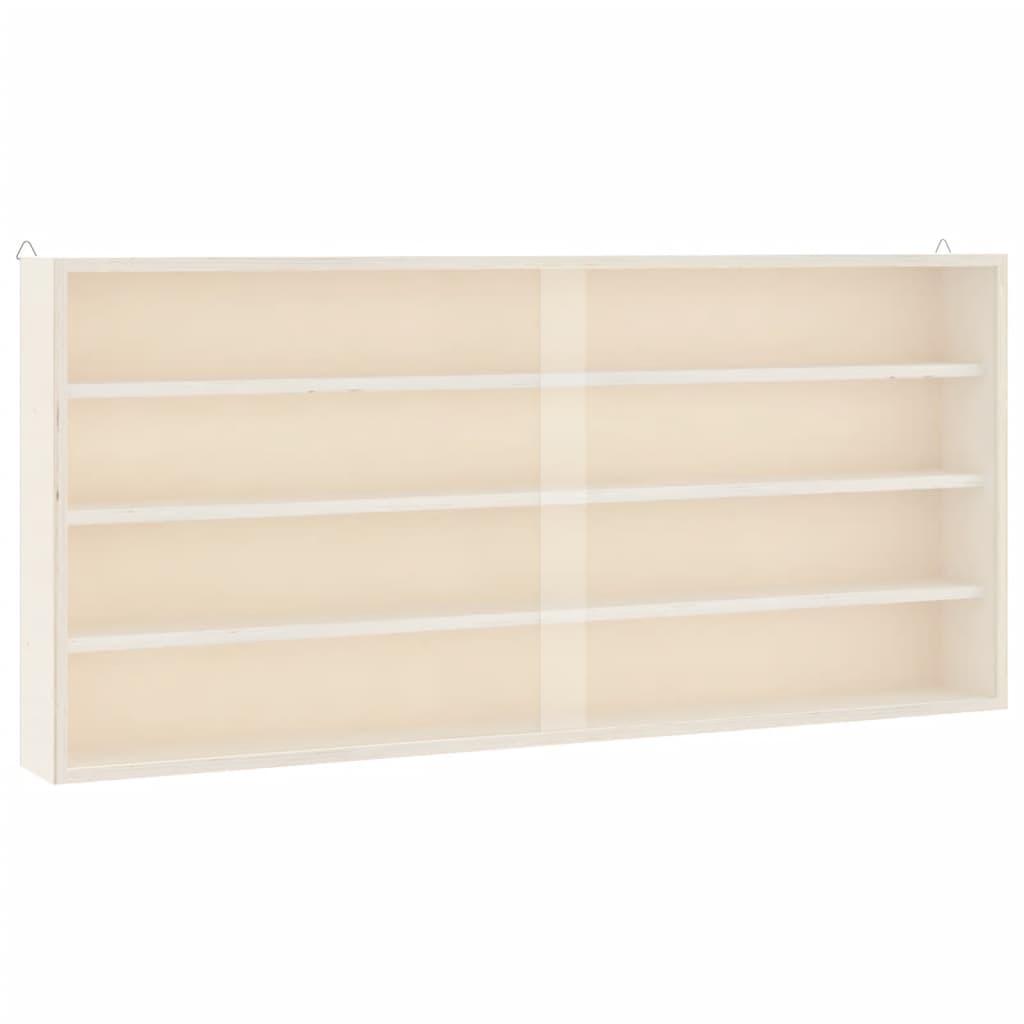 Vitrine de collection en bois avec portes 80x8,5x37 cm