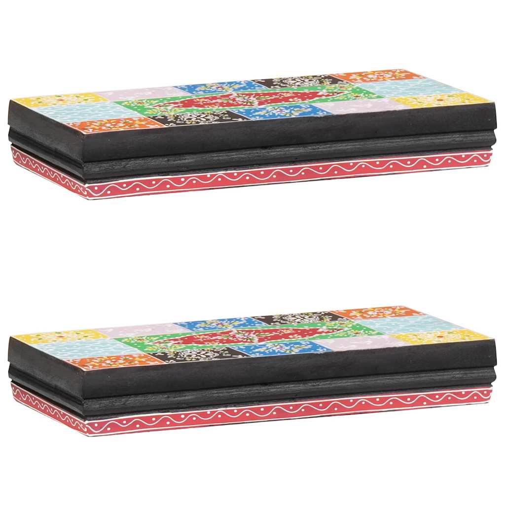 Étagères Murales avec étagère 2 pcs Multicolore 40 x 20 x 6 cm